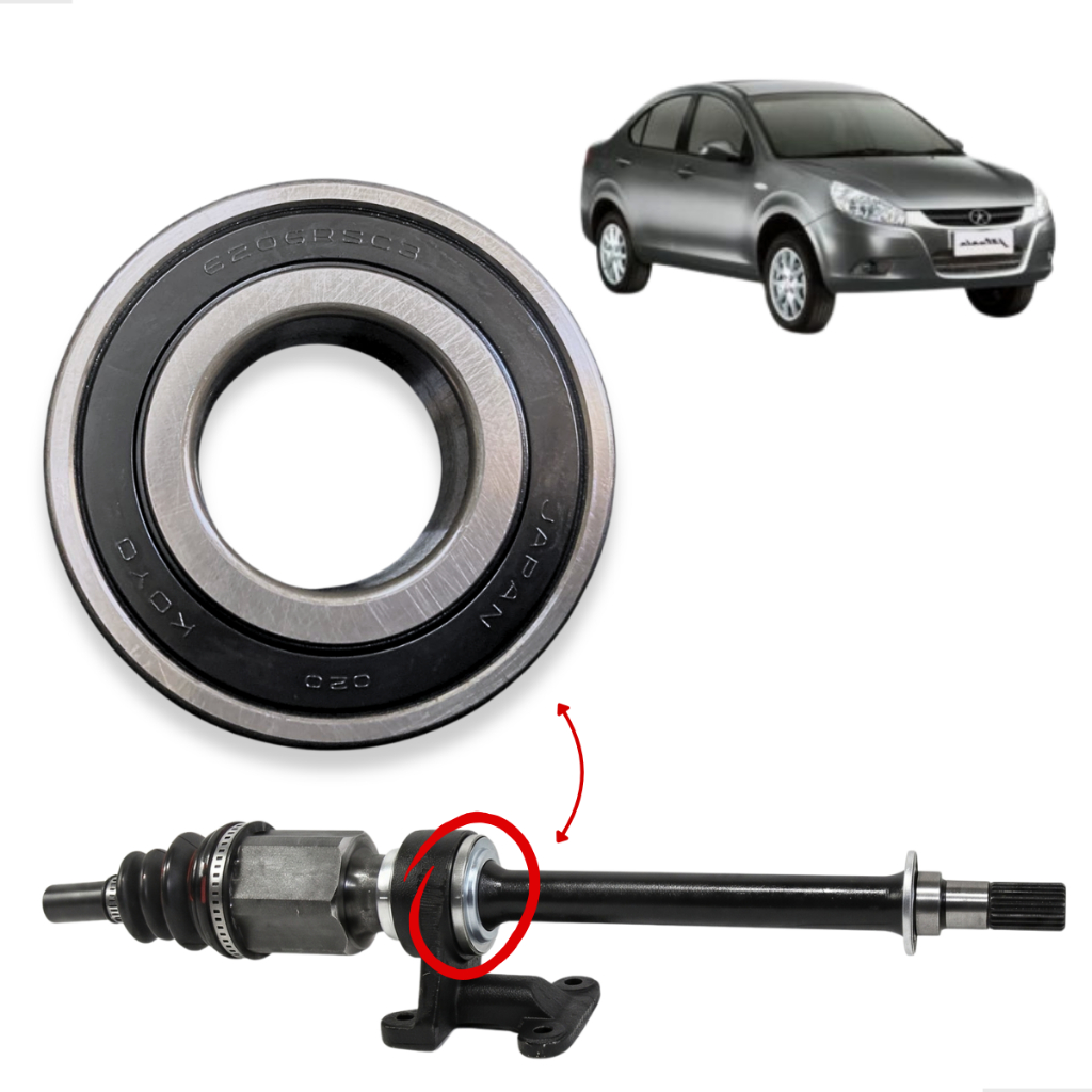 Rolamento Suporte Semi-Eixo JAC J3 2012-2018 | Medida 30x62x16 mm