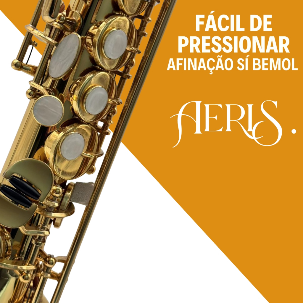 Saxofone Soprano Aeris Ss100 Reto Laqueado Com Estojo Luxo