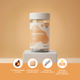 Suplemento Alimentar para Cabelos Unhas e Pele com Biotina 30Caps - Dhermavit Curatio