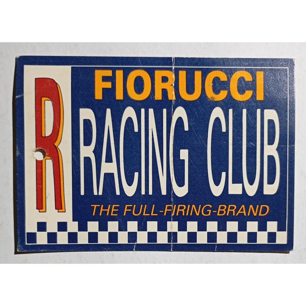 Etiqueta Fiorucci Racing Club Vintage Anos 80 90 Tag Original Moda Italiana Streetwear