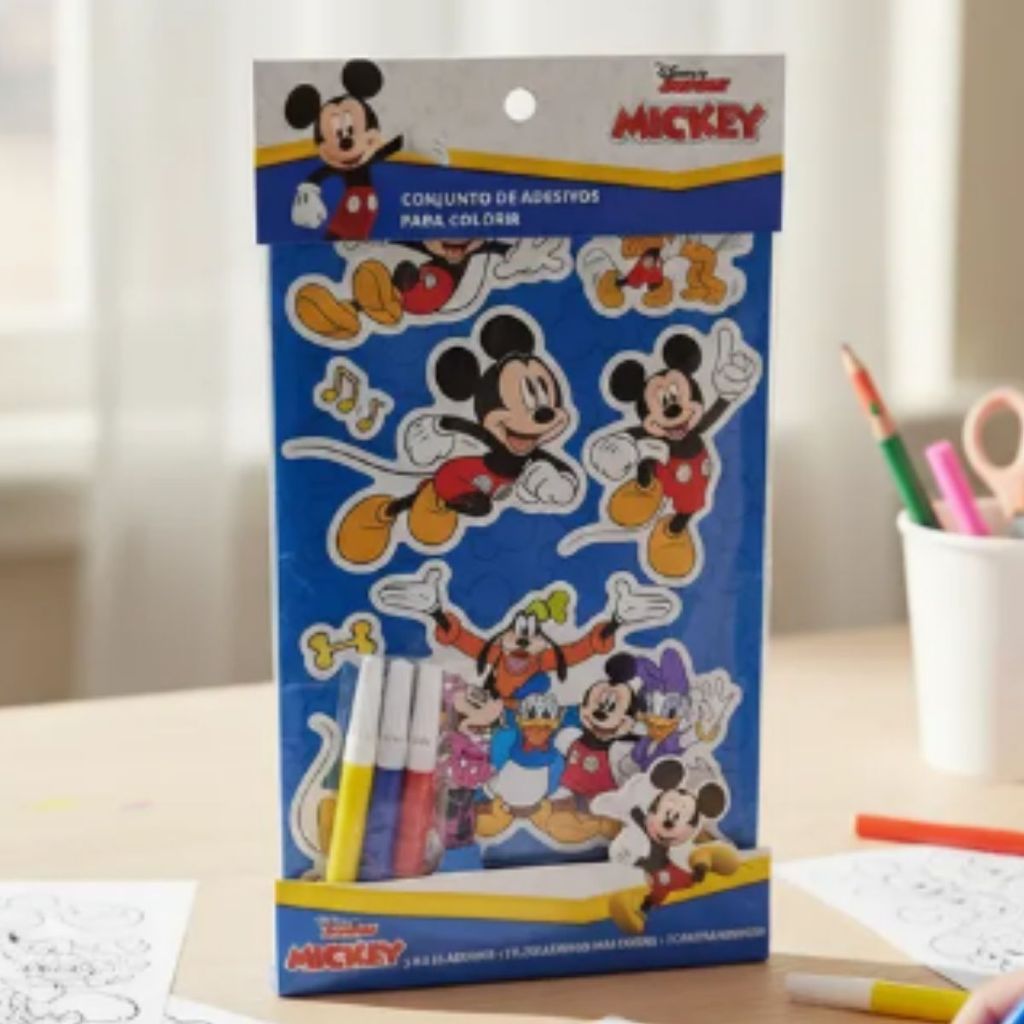 Conjunto Adesivos + Adesivos para Colorir Pintar Disney Personagens Marvel Princesa Minnie Mickey · foto 2