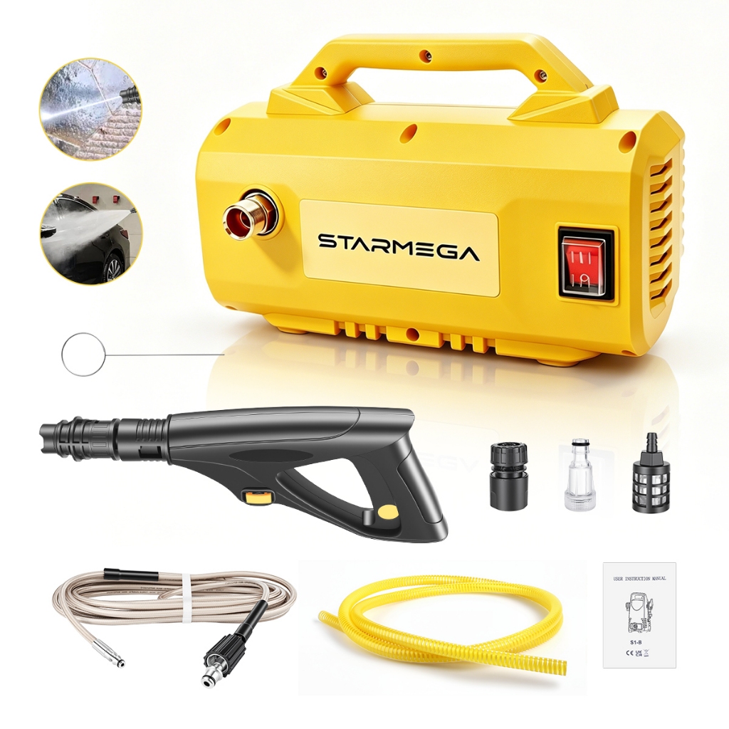 Lavadora De Alta Pressão  220V Horizontal Máquina De Lavar Carros De Alta Potência Ferramenta De Lavagem De Carros