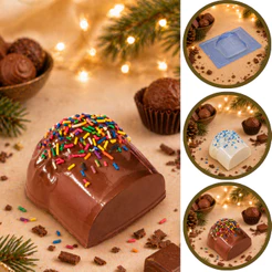1~5 Forma Silicone Porto Chocotone G Natal Especial 3 Partes P90 (CHOCO)