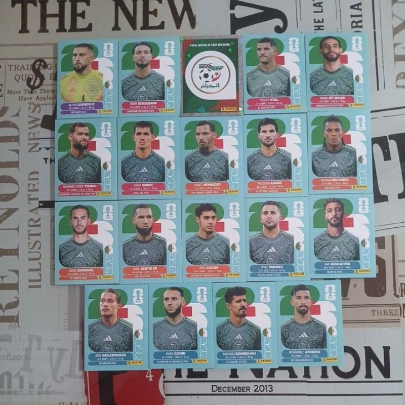 Argélia (Algeria) - Figurinhas Originais Avulsas Copa do Mundo Fifa 2026 (ALG) (venda unitária)