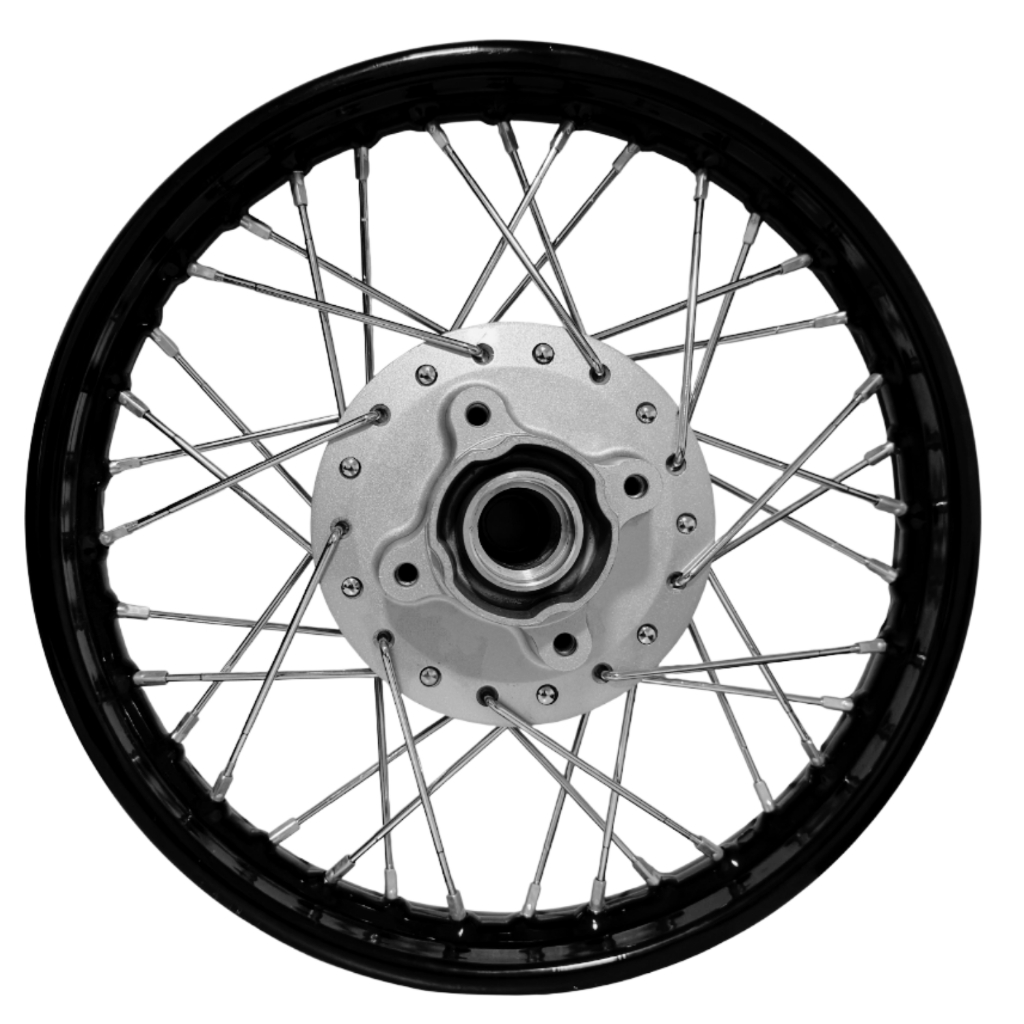 Roda Traseira Pop 100 110i Aro Preto Cubo Prata Tambor 4mm