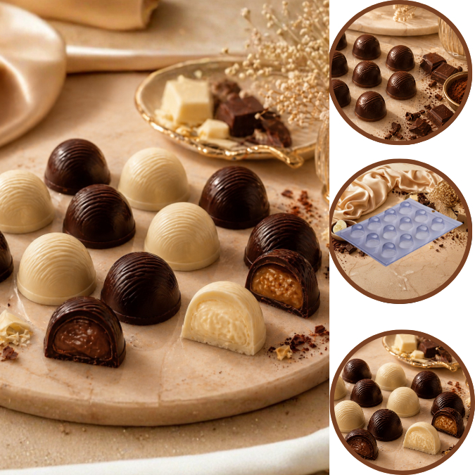 1~10 Forma Simples Bombom Riscado P507 Porto (CHOCO)