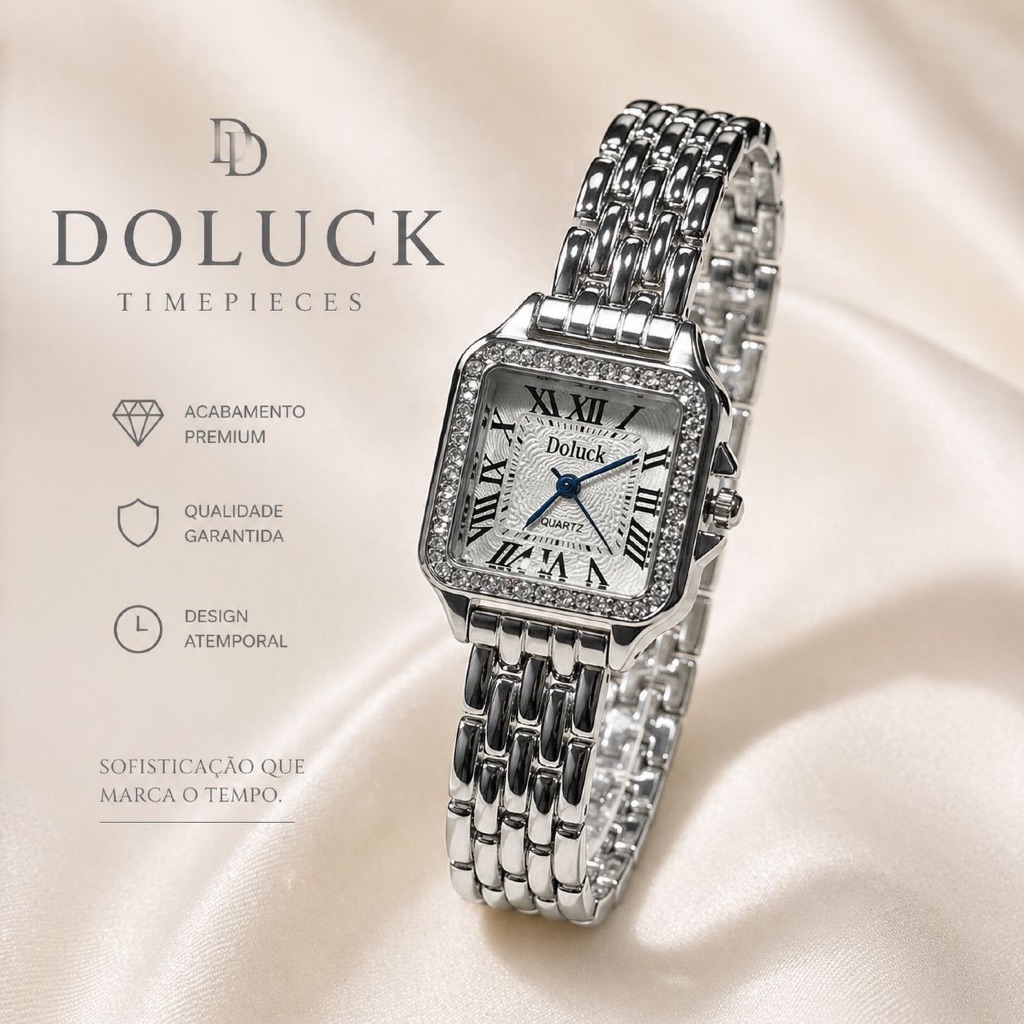 [ZIC01]Relogio de pulso feminino delicado luxo aço Inoxidável com Zircônia 28mm Elegante e Delicado