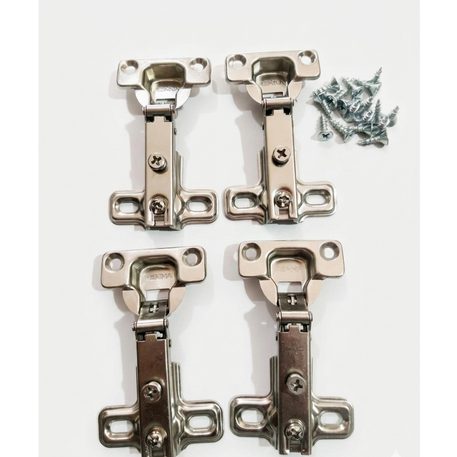 Kit  04 Dobradiças Para Armário De Aço Itatiaia e móveis 26mm  - RETA