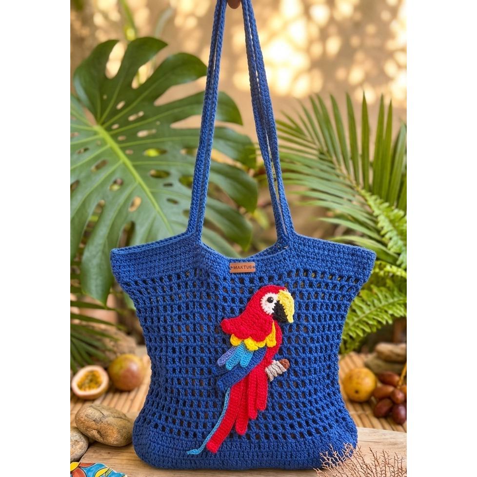 Bolsa Tropicália Bolsa de praia Bolsa de Crochê Bolsa em Crochê Bolsa de Verão