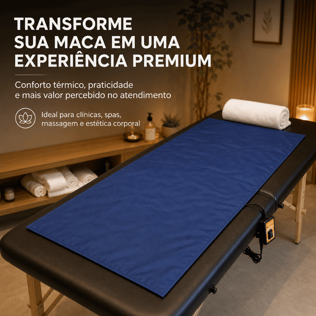 Colchonete Lençol Térmico Elétrico Para Maca ou Mesa Massagem 140x70cm - 220v Styllus Term