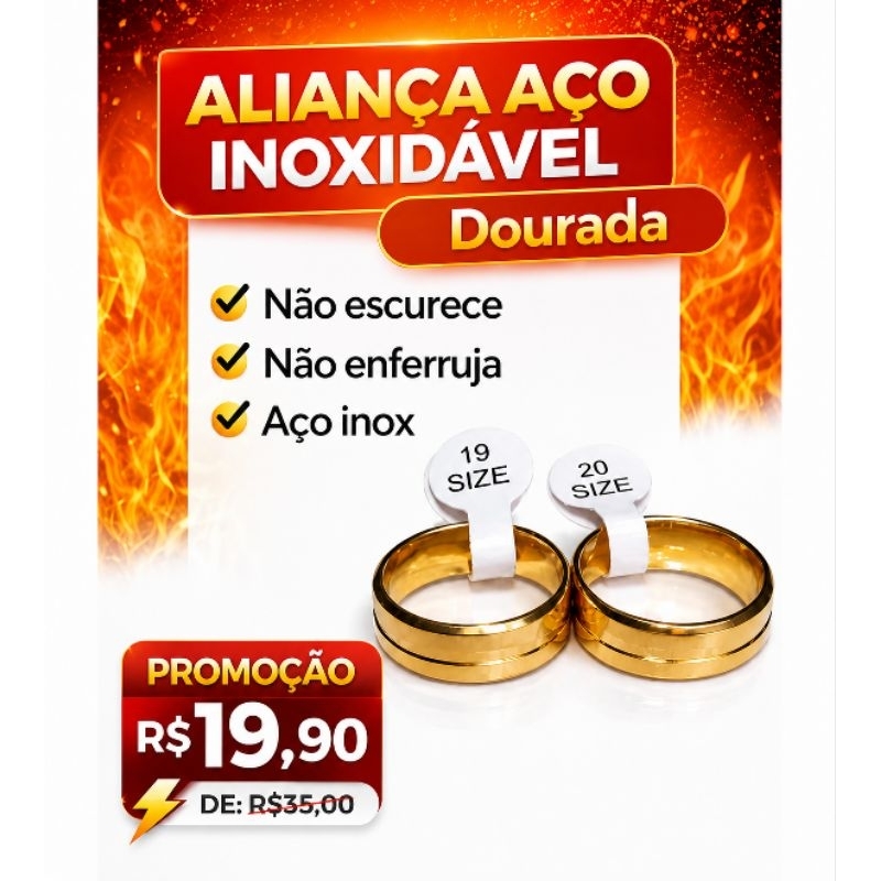 Par Aliança 2 Pcs Compromisso Casamento Joia  Aço Inoxidável Dourada 2 Frisos 8mm Confortável  Elegante