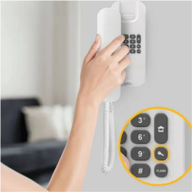 Interfone/Telefone Terminal TD-2000 JFL com Tecla Fechadura e Volume Ajustável