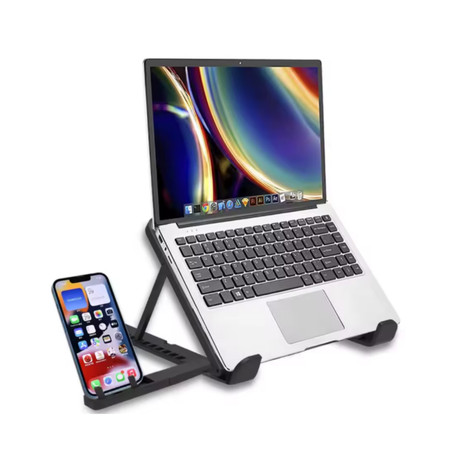Suporte Notebook Laptop Tablet  Macbook celular Base Regulável Premium Home Office Plástico Ergonômico apoio dobrável
