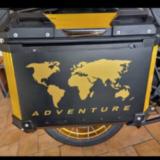 Adesivo Mapa Mundi Adventure para Moto ou carro Off-Road 4x4 Qualidade para o mundo