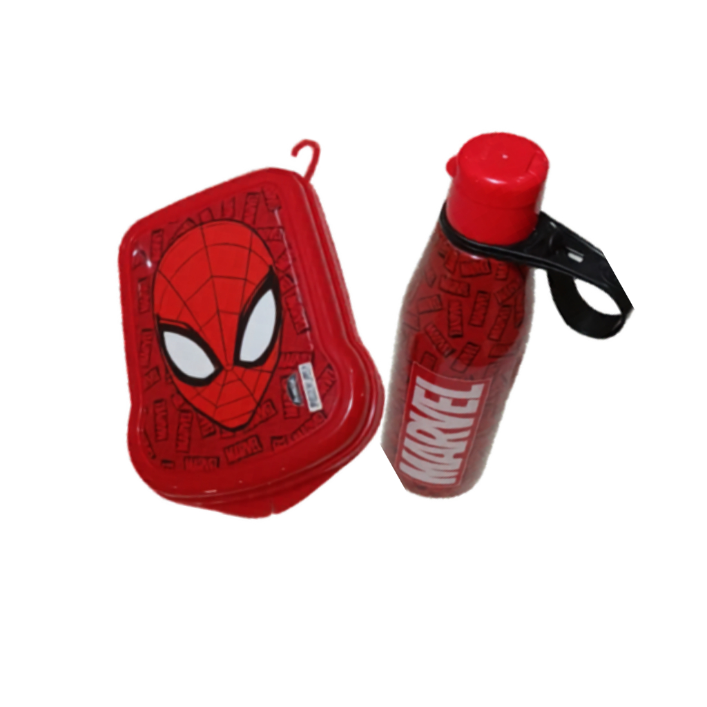 Kit Lancheira Escolar Plasútil Homem Aranha Sanduicheira Garrafa Praticidade Conforto Diversão Estampa Homem Aranha