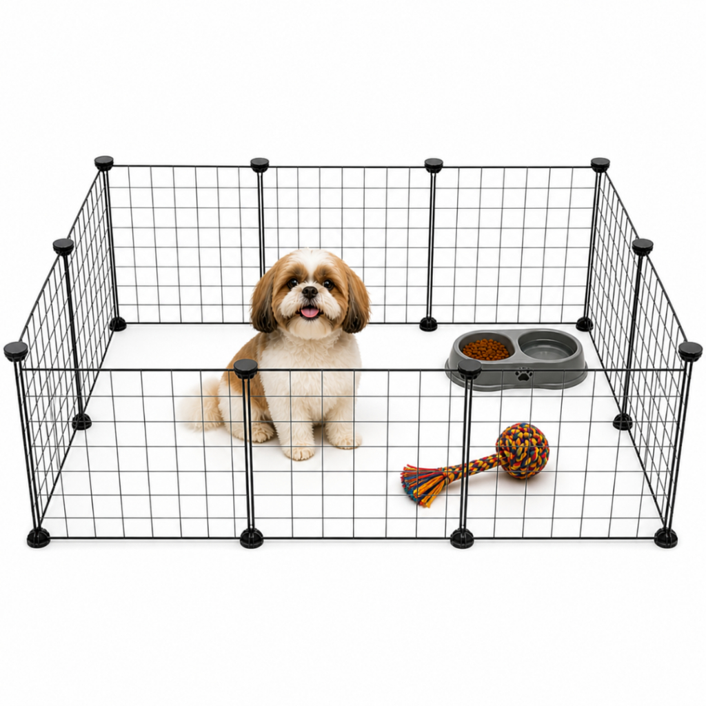 Cercadinho Pet Para Cachorro 10 Módulos Completo 20 Conectivos Fácil Montagem