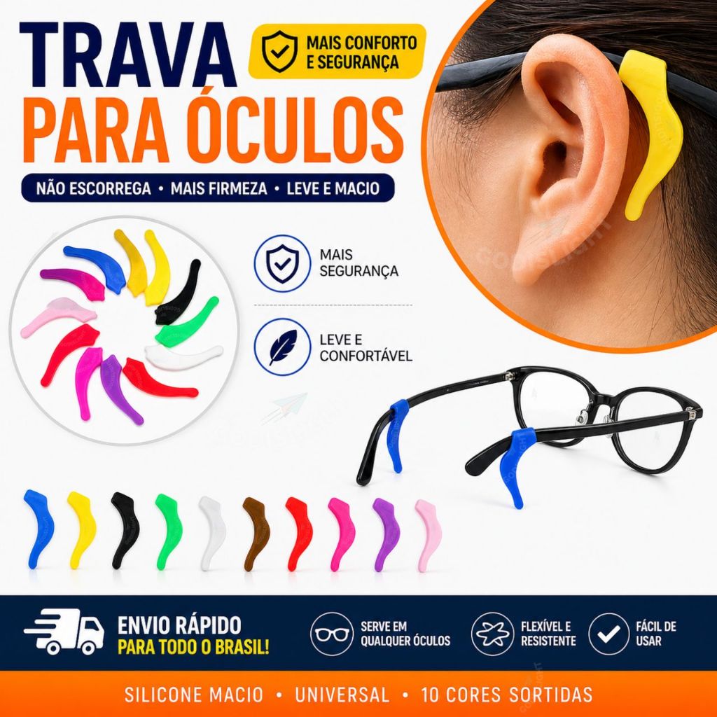 Suporte Haste 2/4/6/8/10/20 Un Antiderrapante Silicone Óculos Sol Grau Acessório Preto Transparentes