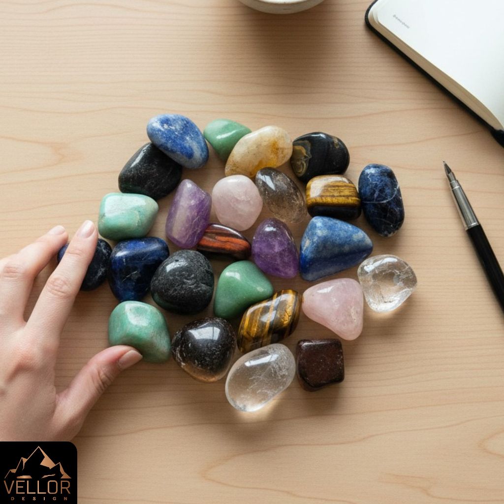 Pedras Naturais Roladas 3-5cm Monte Seu Kit Ametista Quartzo Rosa Ônix Hematita Cristal