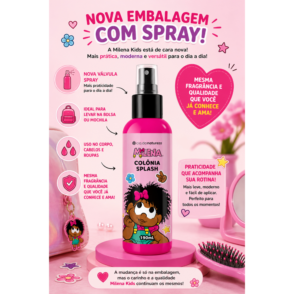 Detalhes do Cia da Natureza Milena Kds Colónia Splash 200ml