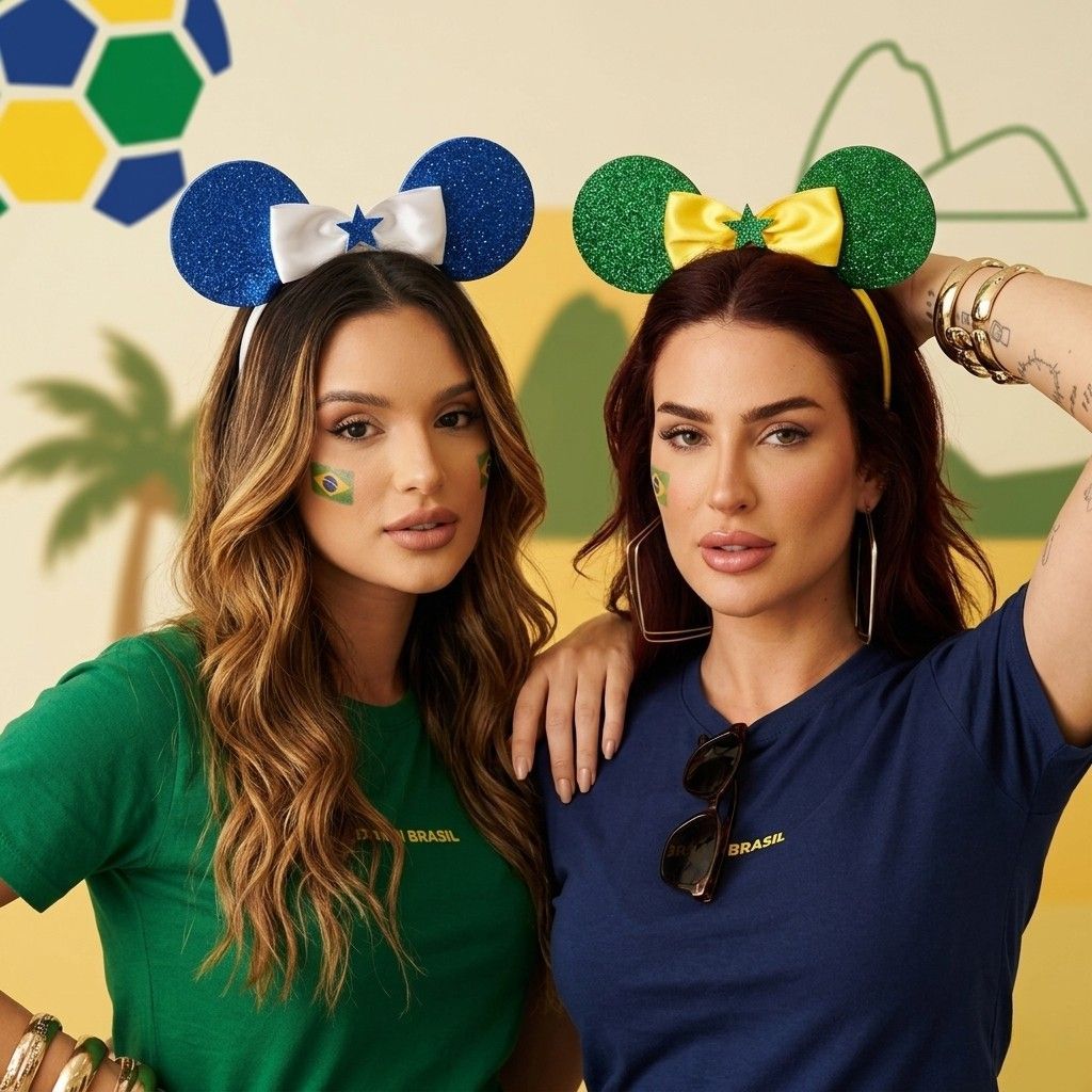 Detalhes do Tiara Para Cabelo Torcedor Brasil Diversas Cores e Modelos