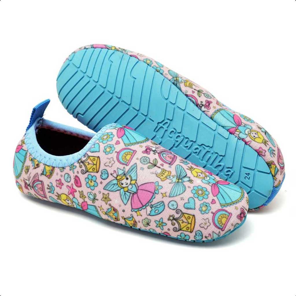 Sapatilha Antiderrapante Neoprene Sapato Aquático De Criança Infantil Calce Fácil