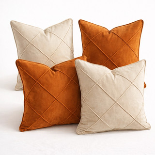 Kit 4 Capas de Almofadas Decorativas Suede Premium Sofá Sala Quarto – Conjunto Decoração