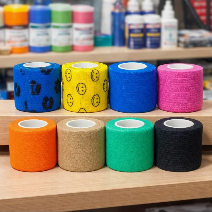 Kit 4 Bandagens Elásticas Flexíveis 5cm Sem Látex