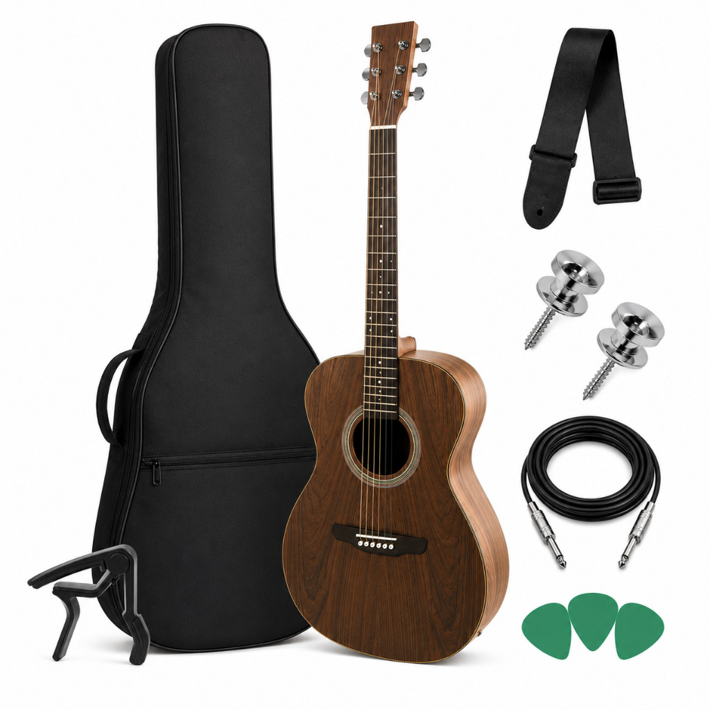 Violão Rozini Elétrico Aço Rx215kit Capa Acessorios