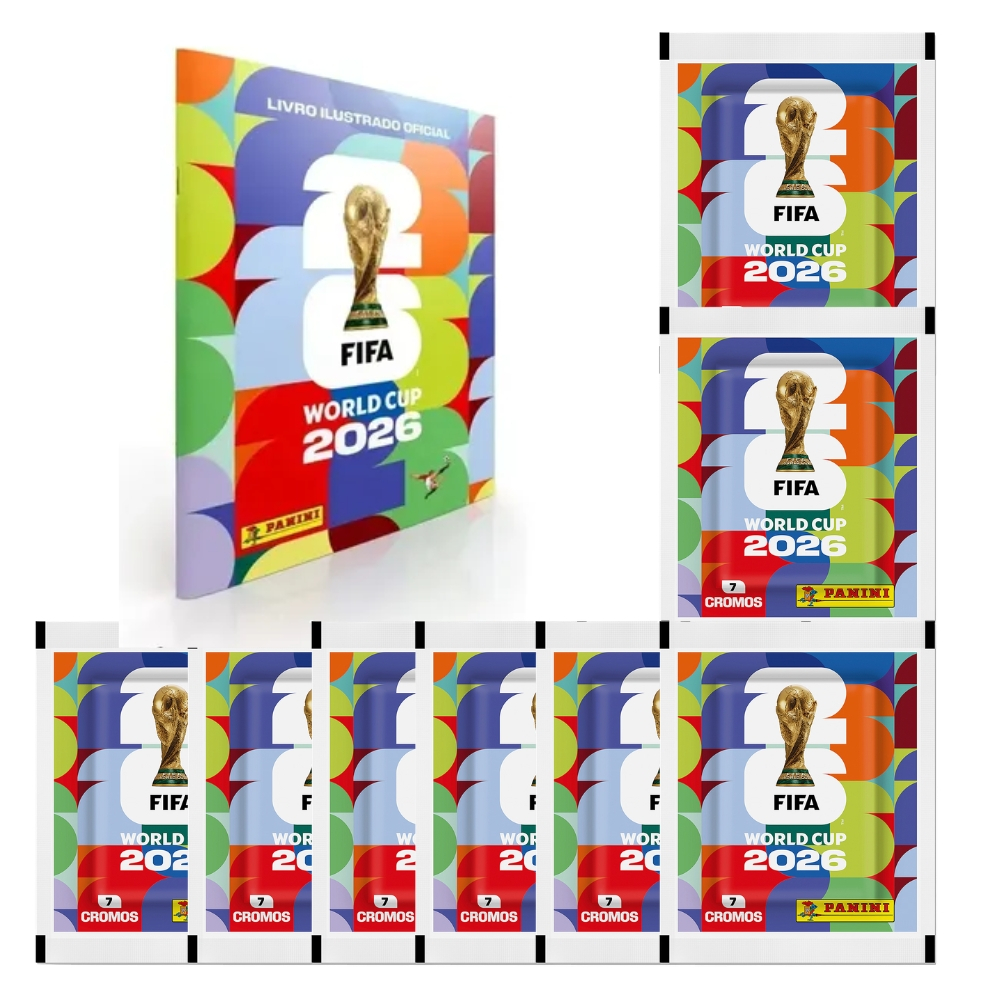 Álbum + Combo Figurinhas Copa Escolha na Variação Kit com 3 a 14 Pacotes 21 a 98 Figurinhas