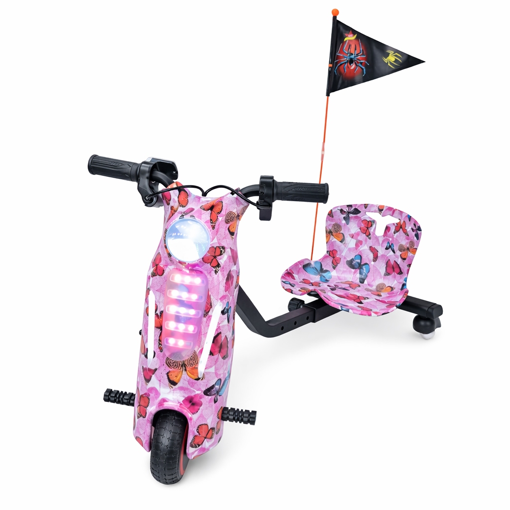 Triciclo Patinete Elétrico Drift 6,5 Polegadas 25km/h Bluetooth Led Bateria Recarregável