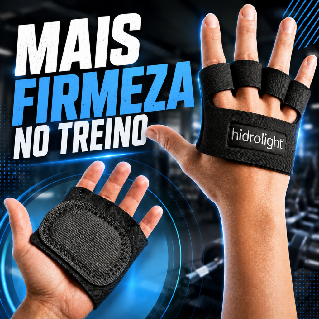 Mini Luva Grip Hidrolight Neoprene Academia Musculação Crossfit Halteres Antiderrapante Proteção Par