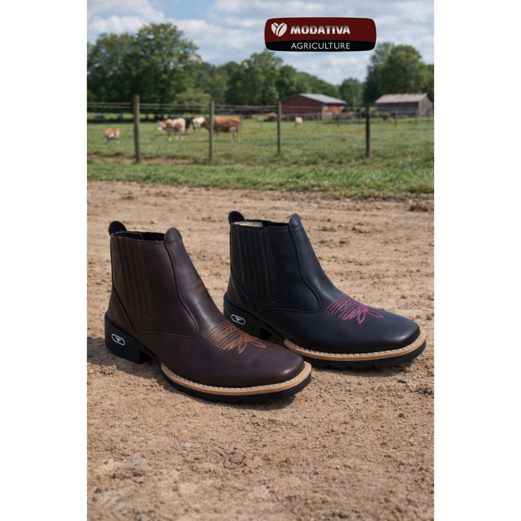 Bota Botina Texana Masculina e Feminina Modativa Agriculture