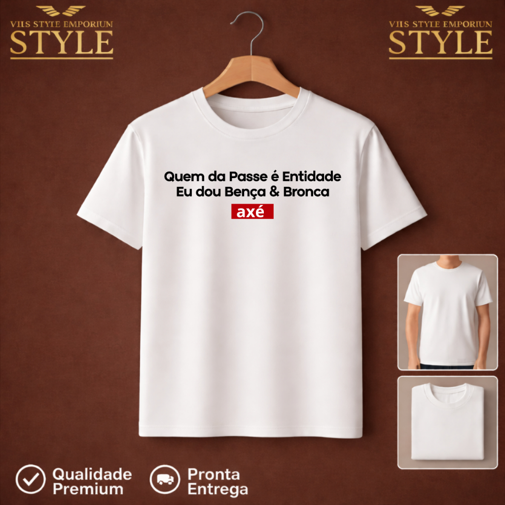 ⚡ Camiseta VHS Style – "Passe, Bença & Bronca" ✨ | Estilo Axé & Hierarquia com Atitude 🙌