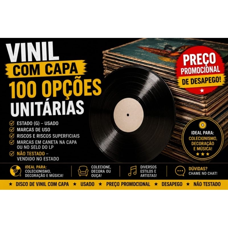 DISCOS DE VINIL COM CAPA DIVERSOS ARTISTAS VENDA AVULSA ESTADO G DESAPEGO ENVIO RÁPIDO PARA VOCÊ