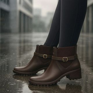 Bota Galocha Feminina 100% Impermeável Super Macia Leve Confortável Sola Antiderrapante Inverno Neve Chuva Metal Fivela