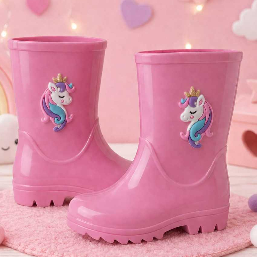 Bota Infantil Menina Galocha Impermeável Feminina