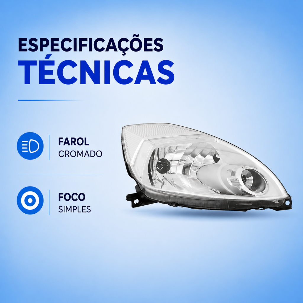 Farol Ka ANO 2008 2009 2010 2011 2012 2013 2014 Cromado — imagem 2 de 2