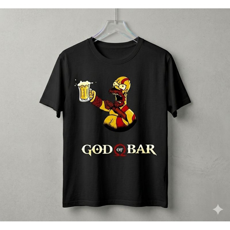 ​Camiseta Geek Homer Simpson God of War - God of Bar