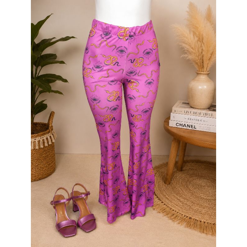 Calça Legging Flare Estampada Gringa.com Feminina Tamanho G