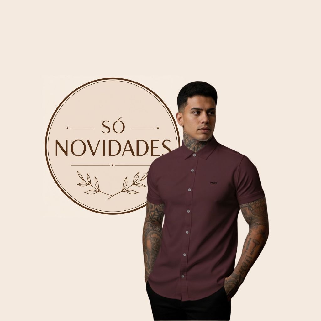 Camisa Masculina Viscose Elastano Não Amassa - Casual Confortável | Moda Masculina | Loja Exemplo