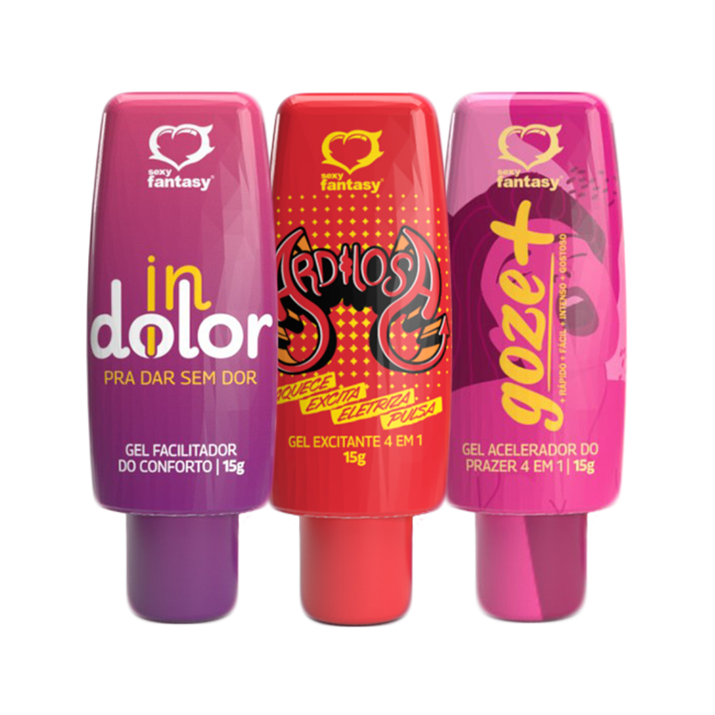 Gel Sensações Intensas Kit Indolor Conforto Goze+ Acelerador do Prazer Envio Discreto