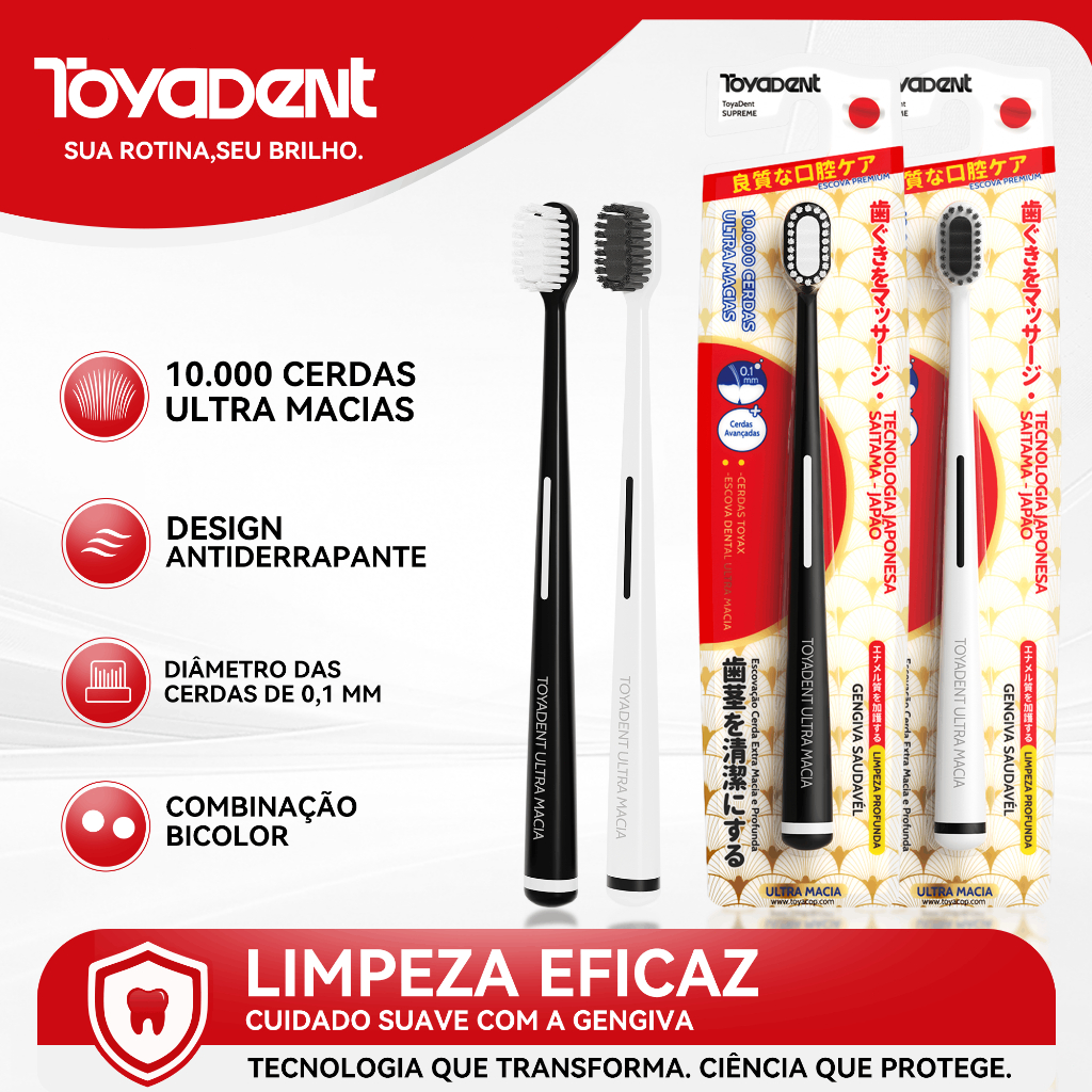 TOYADENT SUPREME Escova de Dente com 10.000 Cerdas Ultrafinas