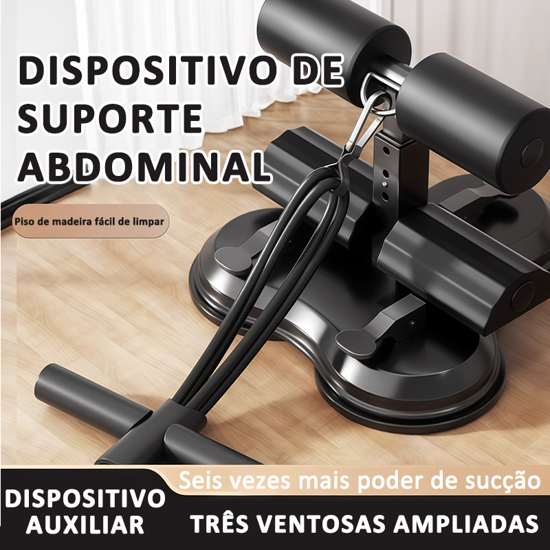 Aparelho de Abdominal com 3 Ventosas | Sucção Forte com Faixa de Resistência
