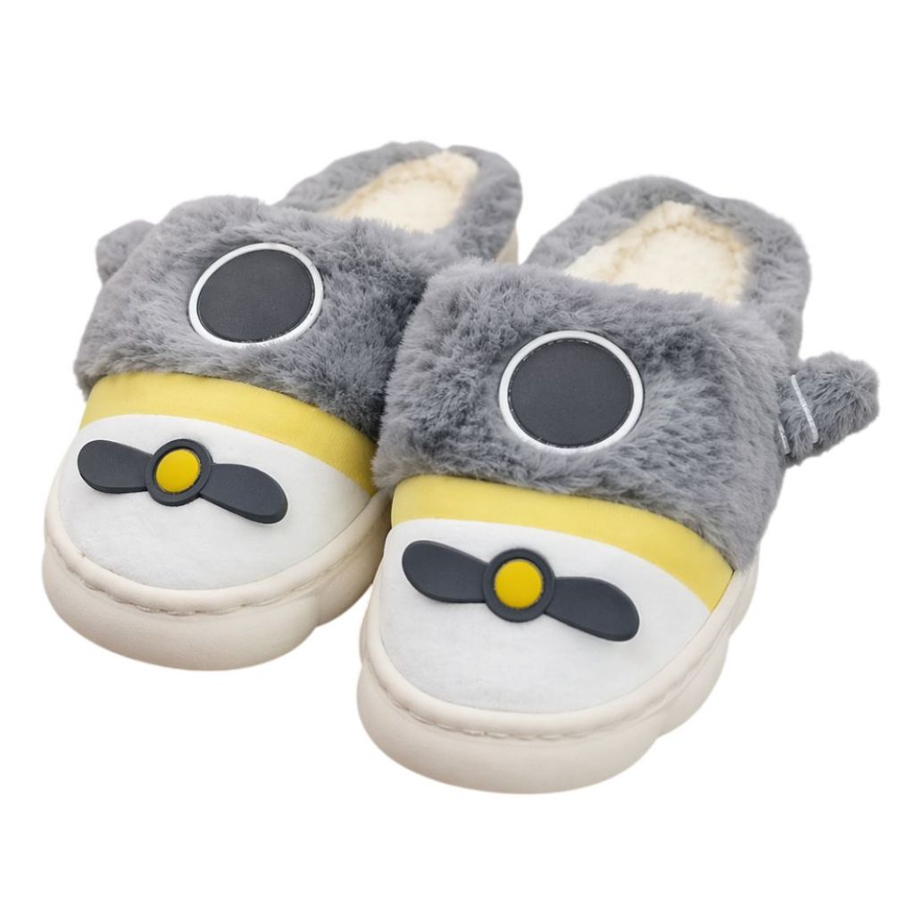 Pantufa Infantil Cinza Colorida Inverno Quarto Criança Frio Térmica Antiderrapante Menino Peluciado