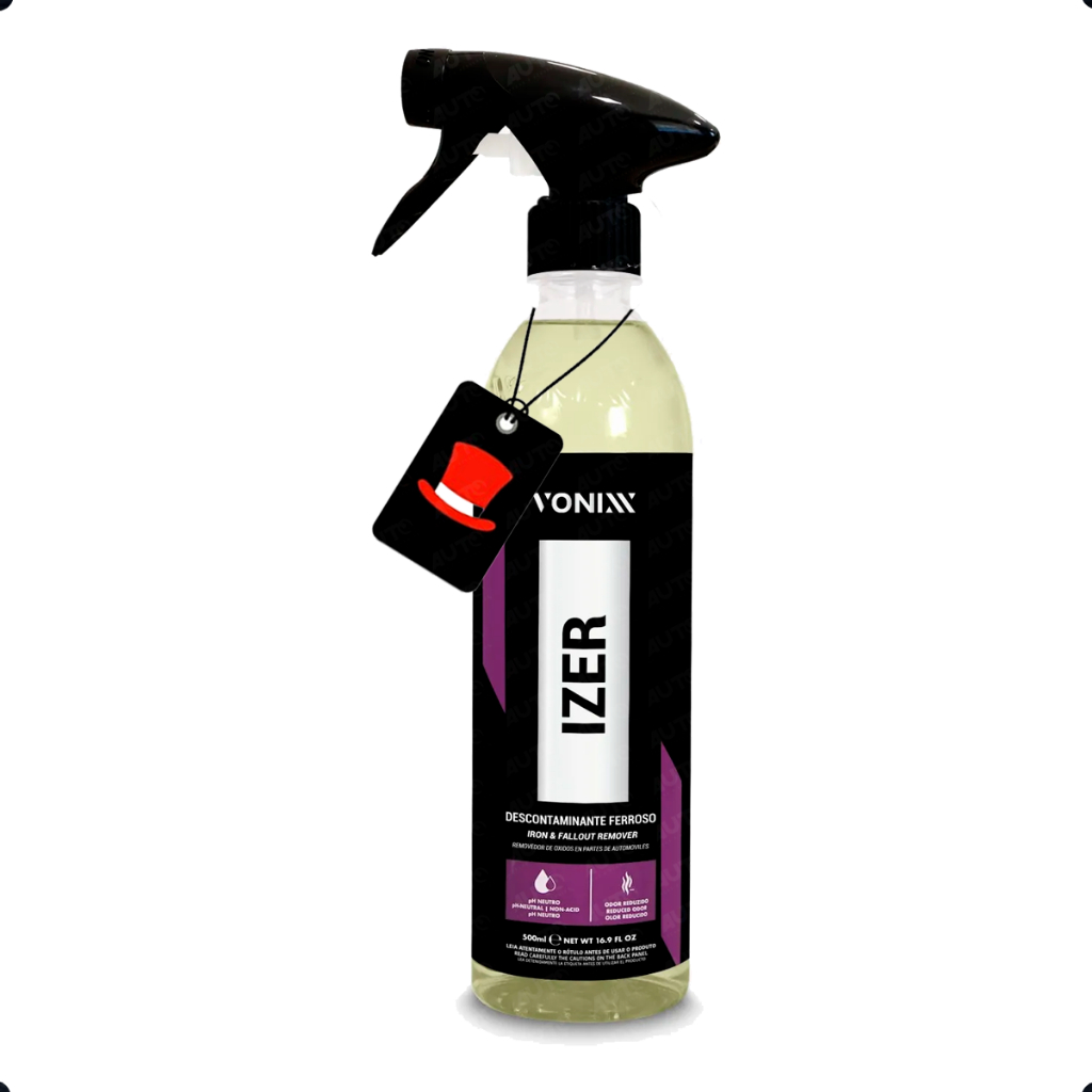 Descontaminante Ferroso Izer 500ml Vonixx Removedor Ferrugem Limpa Rodas e Pintura Automotiva