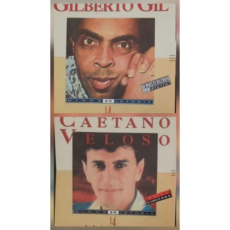 kit 2 cd minha história Caetano Veloso e Gilberto Gil, mpb