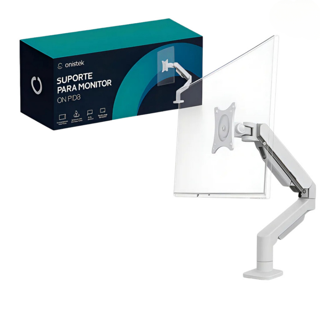 Suporte Monitor Onistek Articulado Pistão Gás 17 a 30 Pol Gamer