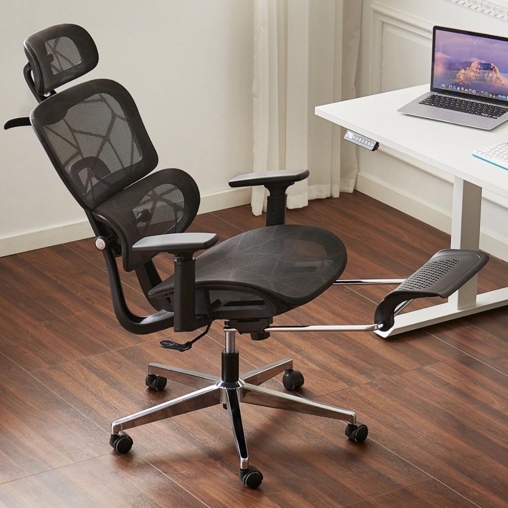 Cadeira Ergonômica Escritório Gamer Apoio Lombar Adaptativo Tecido Respirável E Ajuste De 3 Alturas Suporta Até 300kg