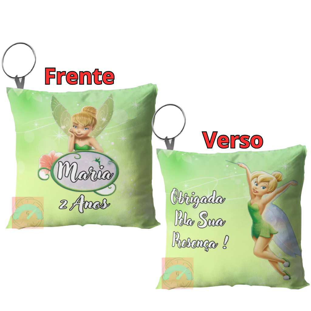 Kit Com 10 até 50 Lembrancinhas Almochaveiros Personalizados Tema Fadas Tinker Bell Sininho