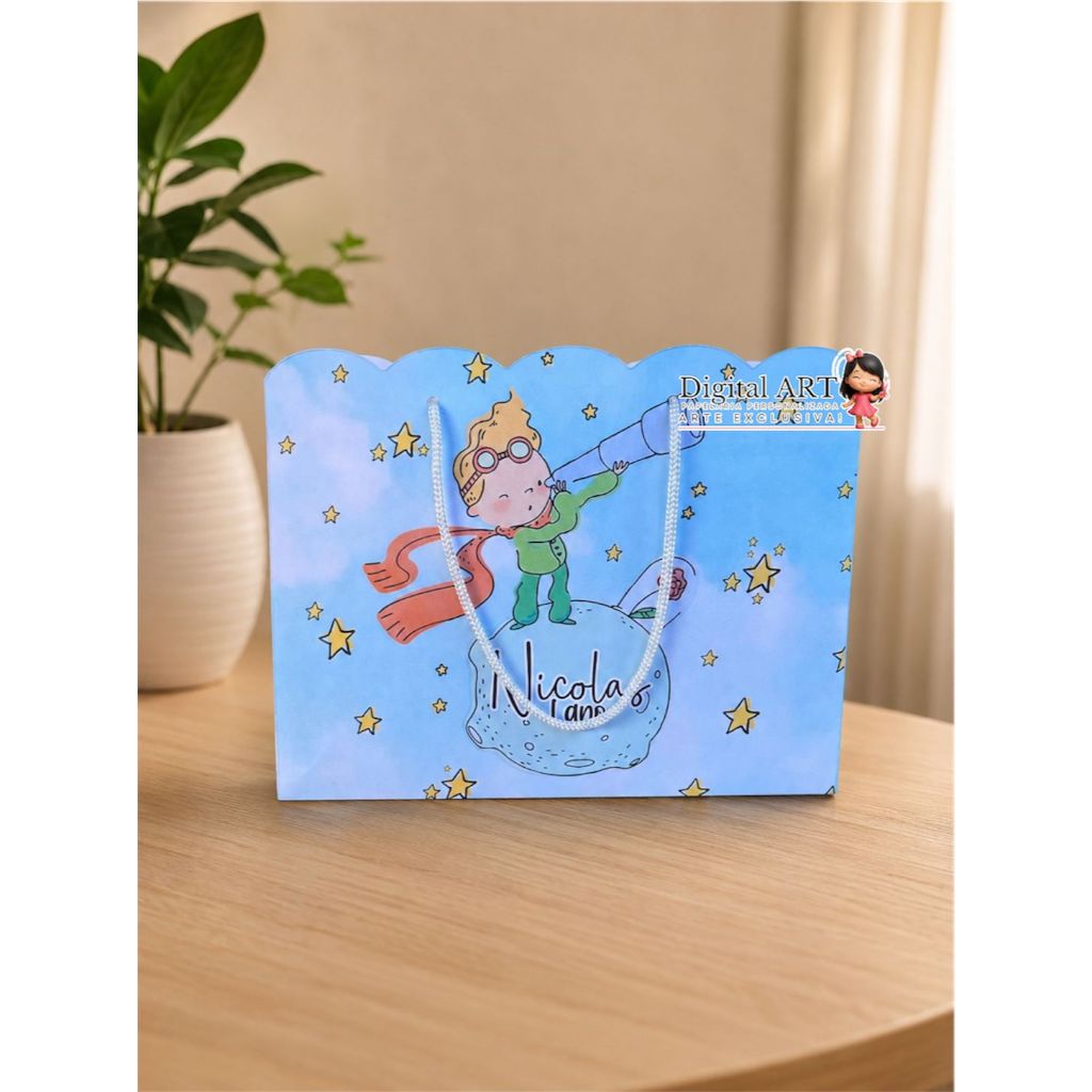 SACOLA O Pequeno Principe  Personalizado | Sacolinha | Lembrancinha | Mimos | Aniversário  Príncipe